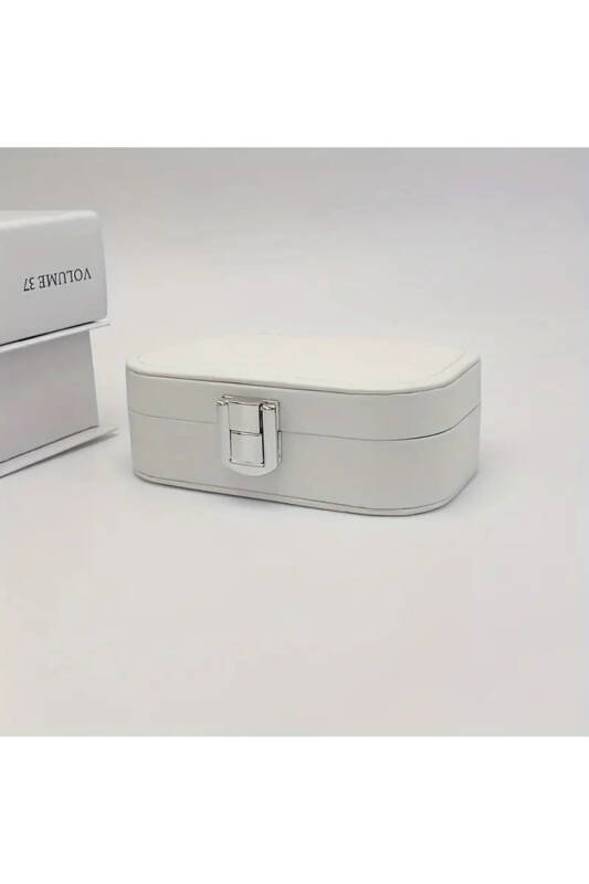 Jewelbox Beyaz Seyahat Takı Kutusu 12x7,5 cm - 1