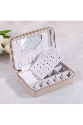 Jewelbox Gri Aynalı Seyahat Takı Çantası - 1