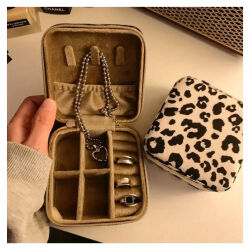 Jewelbox Leopar Desenli Takı Çantası - 2