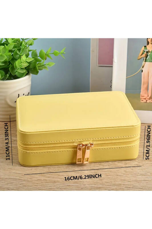 Jewelbox Pembe Aynalı Seyahat Takı Çantası - 3
