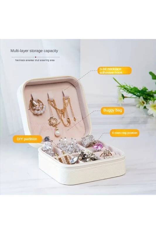  Jewelbox Pembe Seyahat Takı Çantası - 3