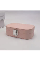 Jewelbox Pembe Seyahat Takı Kutusu 12x7,5 cm - 1