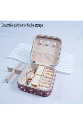 Jewelbox Pembe Taşlı Dikdörtgen Takı Kutusu - 5