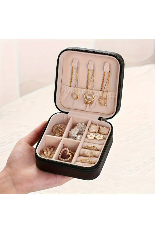 Jewelbox Siyah Minik Seyahat Takı Çantası - 4