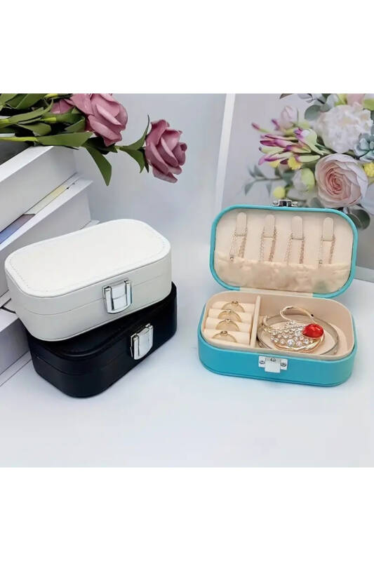 Jewelbox Siyah Seyahat Takı Kutusu 12x7,5 cm - 3