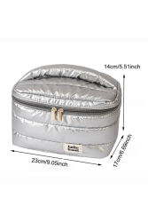 Makeup Bag Silver Büyük Boy Seyahat Makyaj Çantası - 3